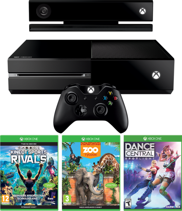 Xbox One + Kinect + Gry (Odnowiony) Play