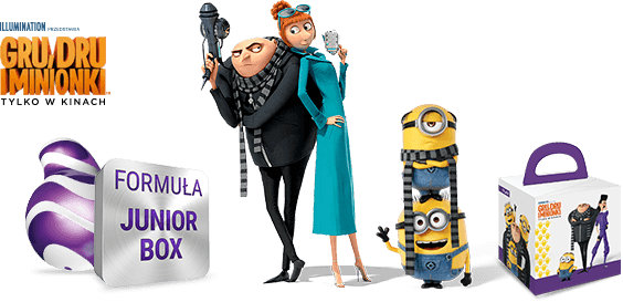 Formuła Juniorbox z maskotką Minionki