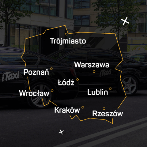 Mapa dostępności iTaxi w Play
