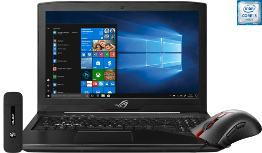 ASUS ROG GL503 i5 + modem E3372 + mysz