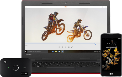 Lenovo IdeaPad100s + LG K8 + router E5573
