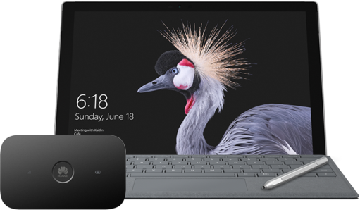 Microsoft Surface Pro + router