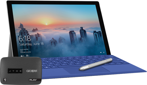 Microsoft Surface Pro 4 + router