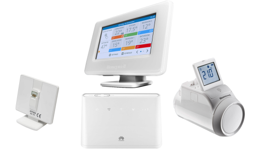 Zestaw inteligentnych termostatów + router