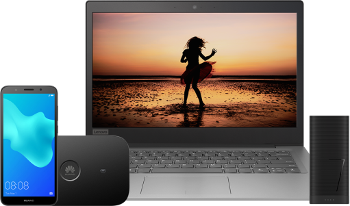 Ideapad 120S + Y5 2018 + router +powerbank