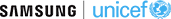 Grafika zawierająca logo SAMSUNG oraz UNICEF.