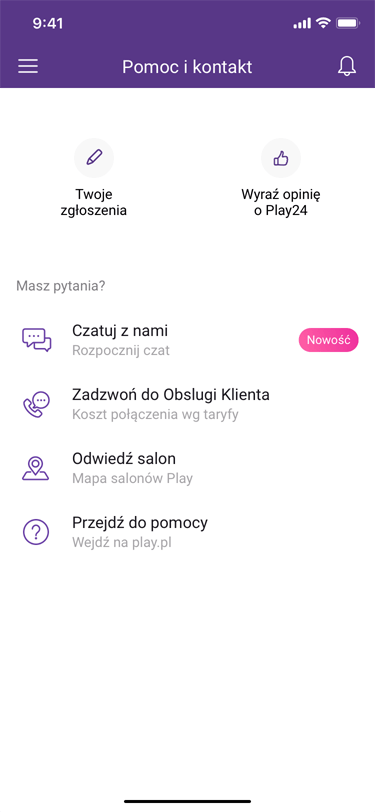 Kontakt z Play