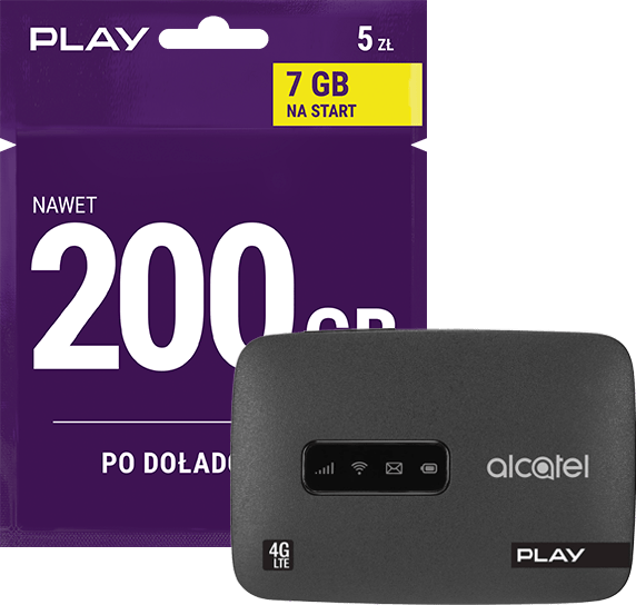 Starter z routerem 4G LTE + 7 GB na start
